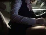 Alluring Japanese AV model is cock sucking teen in the car picture 17