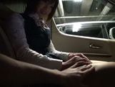 Alluring Japanese AV model is cock sucking teen in the car picture 20
