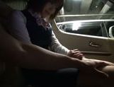 Alluring Japanese AV model is cock sucking teen in the car picture 24