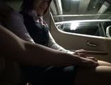Alluring Japanese AV model is cock sucking teen in the car picture 25