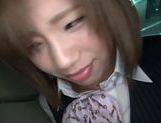 Alluring Japanese AV model is cock sucking teen in the car picture 32