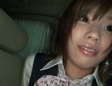 Alluring Japanese AV model is cock sucking teen in the car picture 33