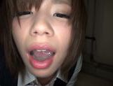 Kinky Japanese teen blows hot guy in a car swallowing jizz picture 71