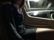 Alluring Japanese AV model is cock sucking teen in the car