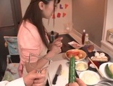 Yui Hatano nasty Asian babe gets hot in the kitchen picture 74
