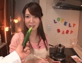 Yui Hatano nasty Asian babe gets hot in the kitchen picture 79