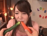 Beautiful Japanese lady Yui Hatano loves food insertion and hot fucking picture 84