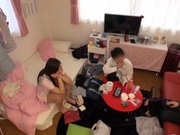 Sexy Japanese milf seduces a young guy and bounces on his dick
