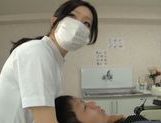 Wild Asian dentist chick gets seduced and fucked rough picture 40