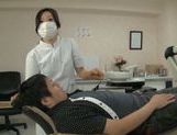 Wild Asian dentist chick gets seduced and fucked rough picture 47