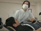 Wild Asian dentist chick gets seduced and fucked rough picture 49