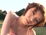 Short-haired milf Nao Mizuki rides her lover?s cock on pov outdoors picture 47
