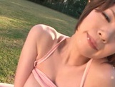 Short-haired milf Nao Mizuki rides her lover?s cock on pov outdoors picture 50