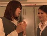 Lusty Tokyo milfs in uniform enjoy hot lesbian sex picture 14