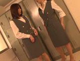 Superb Asian lesbians enjoy some time for office frolic picture 15