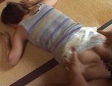 Erika San is Asian hoousewife who likes to surprise her husband with a hard sex session. picture 119