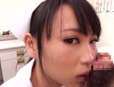 Amazing blowjob from busty nurse Akane Yoshinaga picture 106