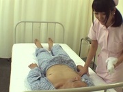 Pretty Asian nurse with small tits gets position 69