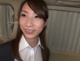 Alluring Asian office chick jerks off cock and deepthroats it on pov picture 23