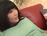Beautiful Japanese teen Satomi Nomiya rides cock and gets creamed picture 16