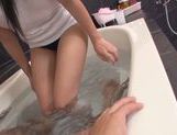 Skinny teen Yuuki Itano receives long cock to play with