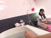Yuuki Itano naughty Asian schoolgirl gets cum facial