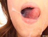 Miho Maeshima Asian doll gets a load of cum in the face picture 25