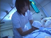 Japanese AV model is a horny nurse who really loves her patients