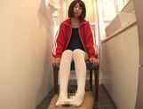 Mizuki Kiriya nice Asian teen gives a hot footjob picture 58