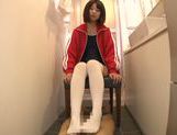 Mizuki Kiriya nice Asian teen gives a hot footjob picture 59