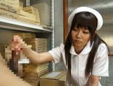 Pigtailed Japanese nurse Yurika Miyaji performs arousing wank picture 20