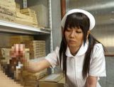 Pigtailed Japanese nurse Yurika Miyaji performs arousing wank picture 22