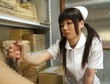 Pigtailed Japanese nurse Yurika Miyaji performs arousing wank picture 25