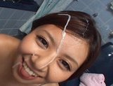 Sexy amateur Erika San blows and gets an Asian pov facial picture 63