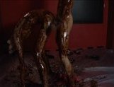 Anri Suzuki is covered in chocolate and gets a rear fucking picture 107