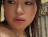 Curvy Asian stunner Miki Uehara gets her pussy fucked on Asian anal porn