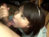 Asian amateur Koharu Aoi blowing a large cock in POV picture 89