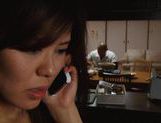 Haruki Aoyama big boobed Asian housewife gives oral sex