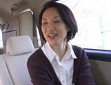 Horny asian mature enjoys hard sex in the car picture 14