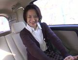 Horny asian mature enjoys hard sex in the car picture 19