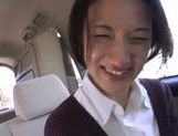 Horny asian mature enjoys hard sex in the car picture 21