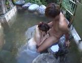 Busty Asian mature pleases hunk in the bath picture 58