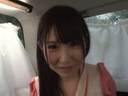 Naughty Asian teen Kimika Ichijou fucks in the car