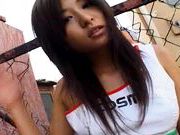 Nasty Asian Teen Marin Sucking Cock in a Back Alley like a