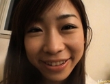 Ami Hinata Sweet Asian schoolgirl sucks cock picture 25