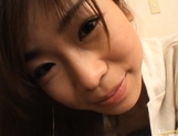 Ami Hinata Sweet Asian schoolgirl sucks cock picture 78