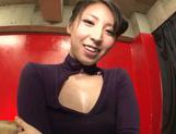 Yuuki Itano hot milf is horny Asian babe in a sexy dress