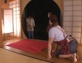 Sweet wife Reiko Shimura bends over to play nasty