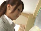 Japanese Yui Ooba in sexy stockings loves to masturbate picture 5