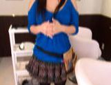 Konatsu Aozora is a horny Japanese doll playing with her big tits picture 25
